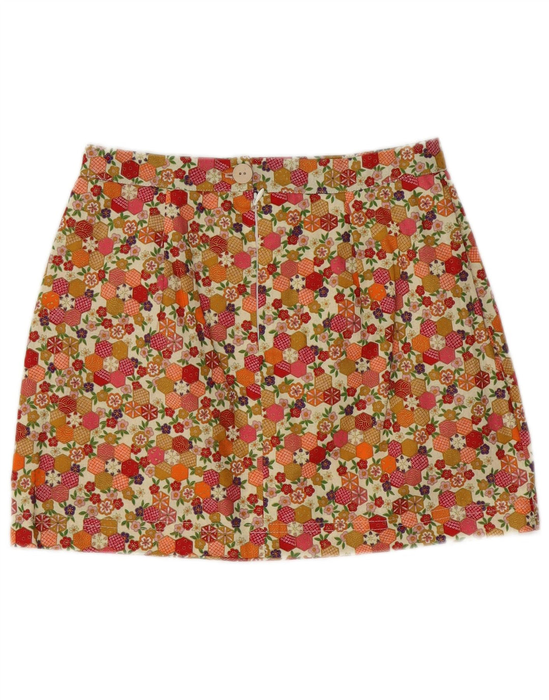 Minigonna vintage da donna W26 piccola floreale multicolore
