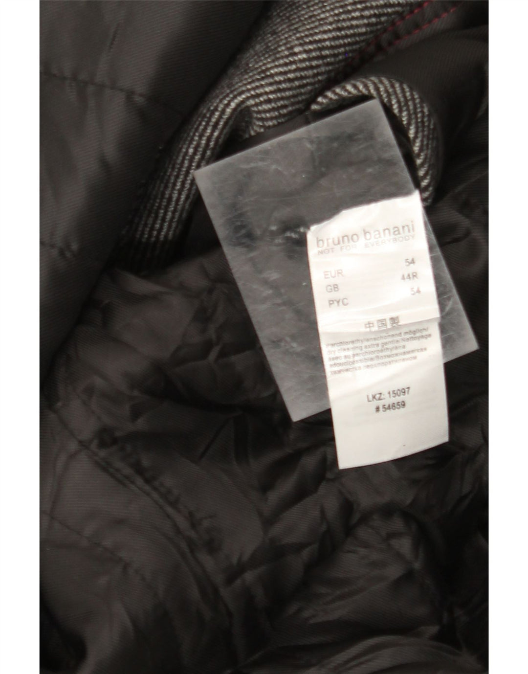 Cappotto da uomo Bruno Banani UK 44 2XL Lana gessata grigia