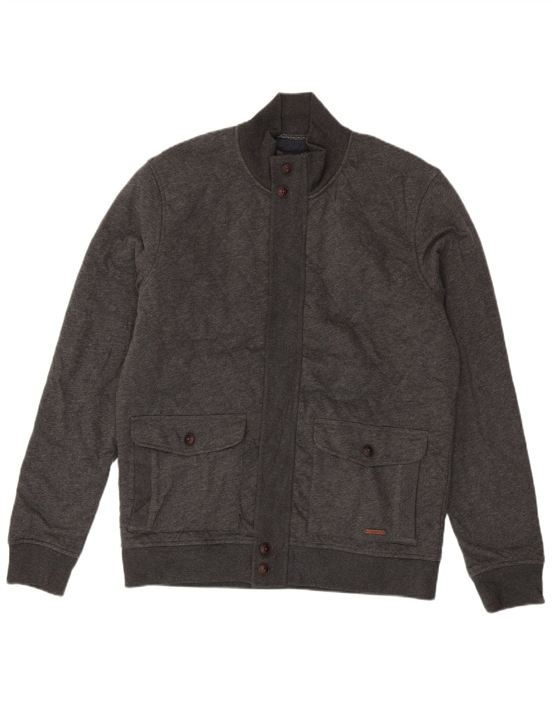 Maglione cardigan da uomo Ted Baker taglia 4 grande cotone grigio