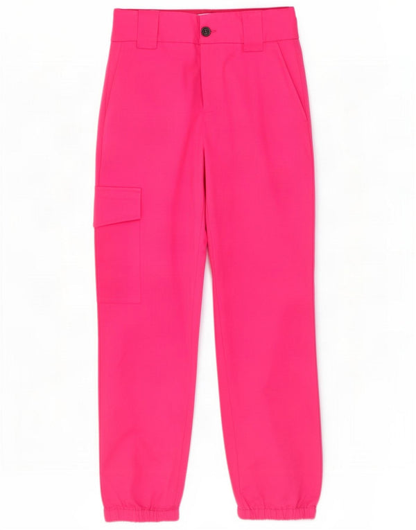 Dkny Pantaloni cargo da jogging da donna 2XS W28 L28 Lino rosa