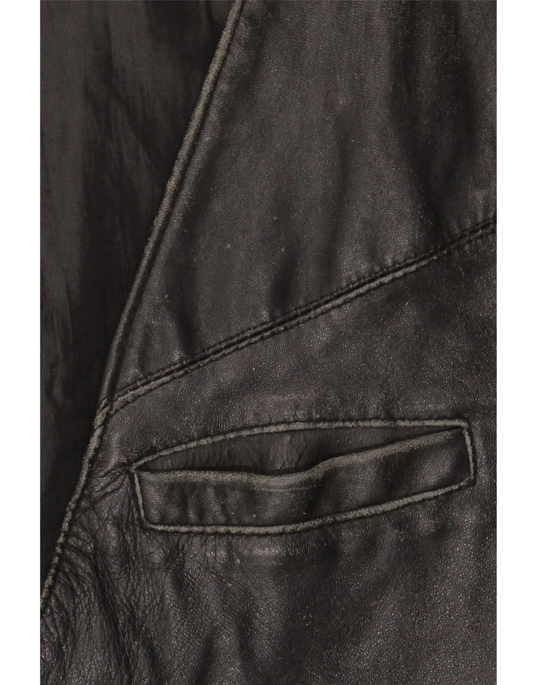 Gilet in pelle da uomo VINTAGE IT 52 Large in pelle nera