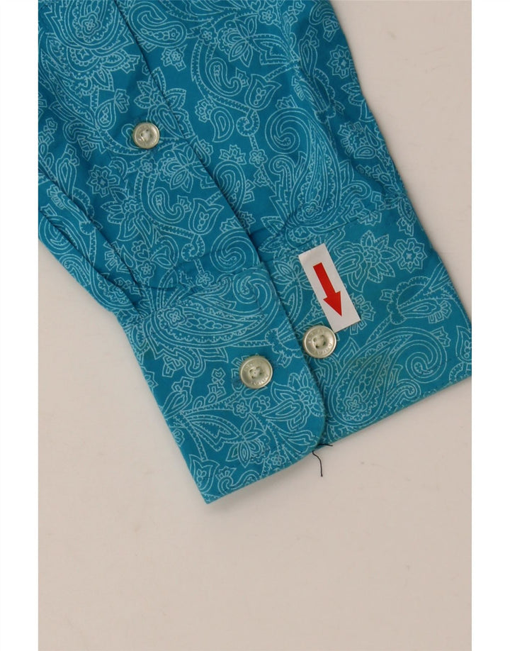 Camicia da uomo Ariat piccola in cotone Paisley blu