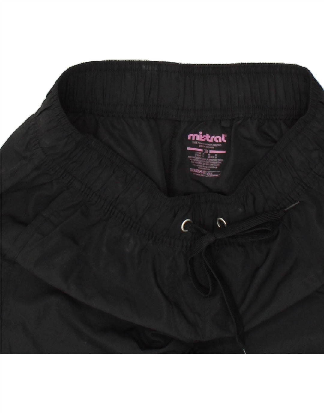 MISTRAL Womens Sport Shorts EU 38 Medium Black Polyester Vintage Mistral and Second-Hand Mistral from Messina Hembry 
