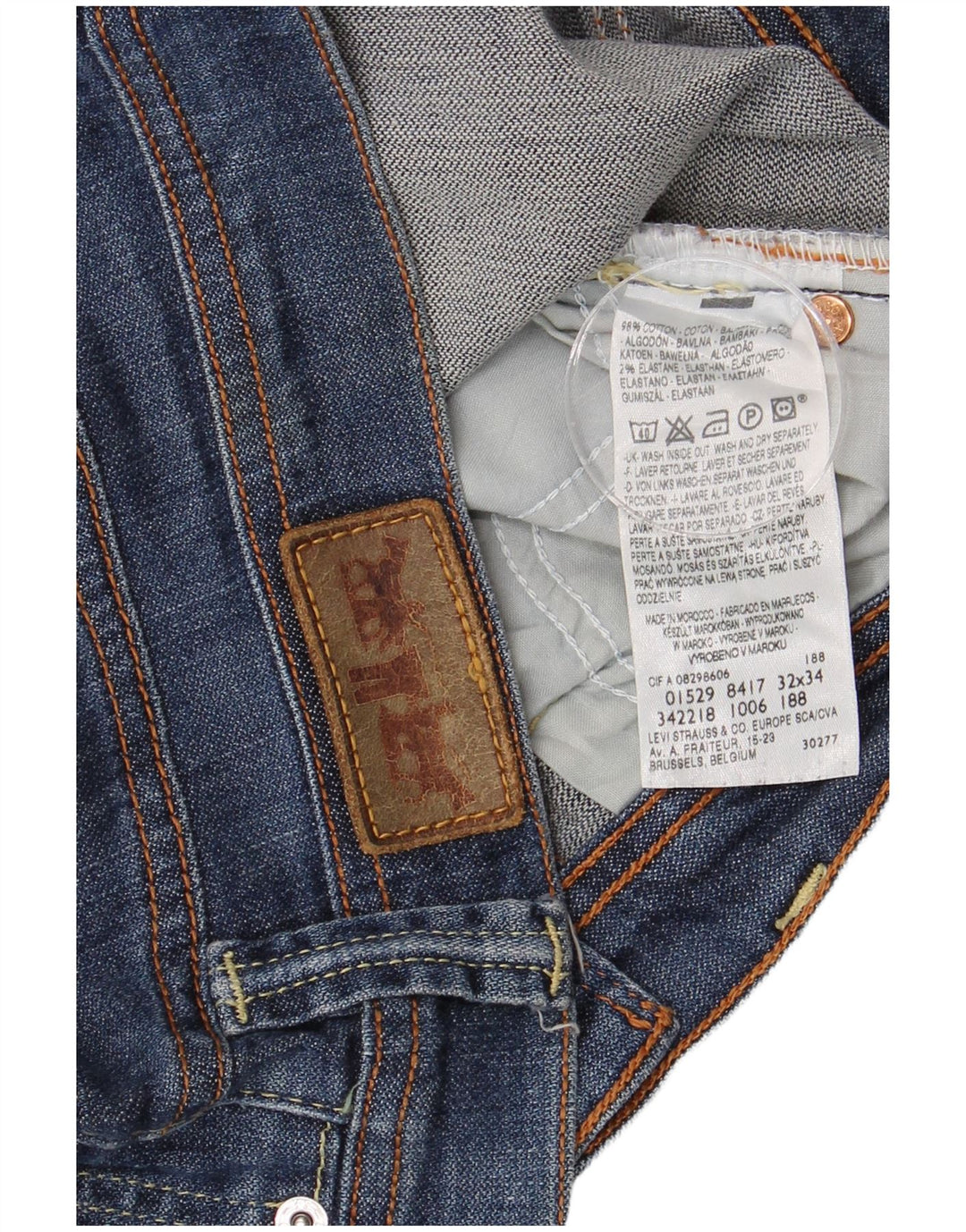 Levi's Jeans Bootcut da Uomo W32 L31 Cotone Blu