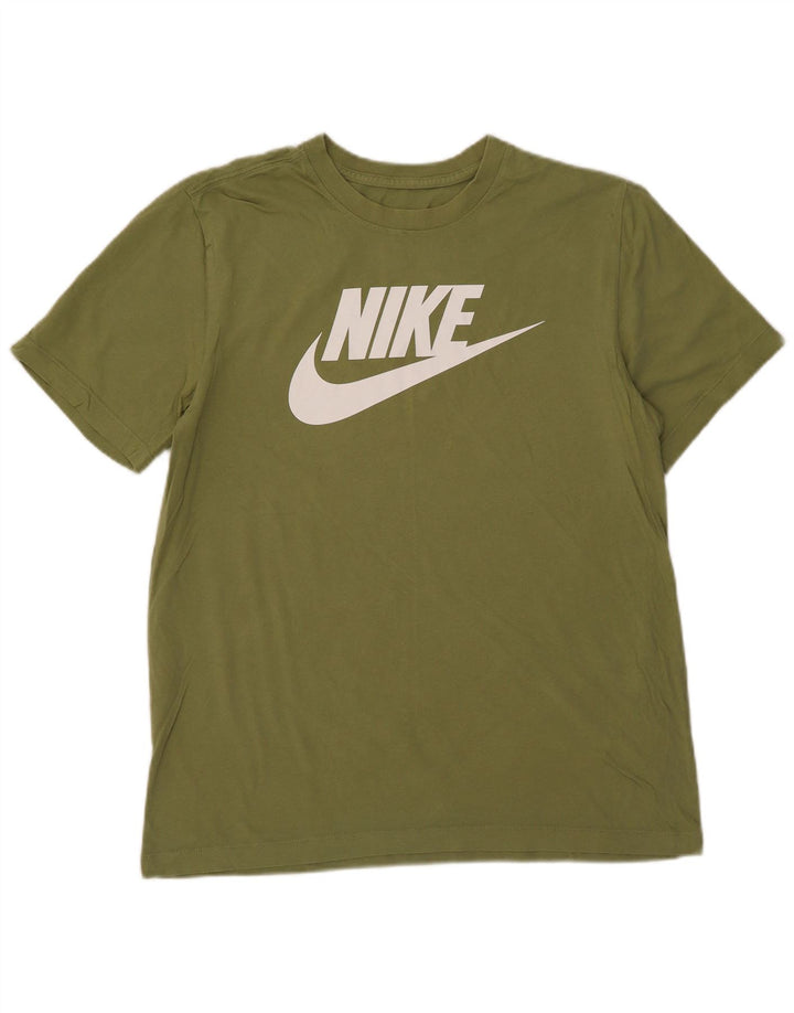 T-shirt grafica da uomo Nike Top in cotone verde medio