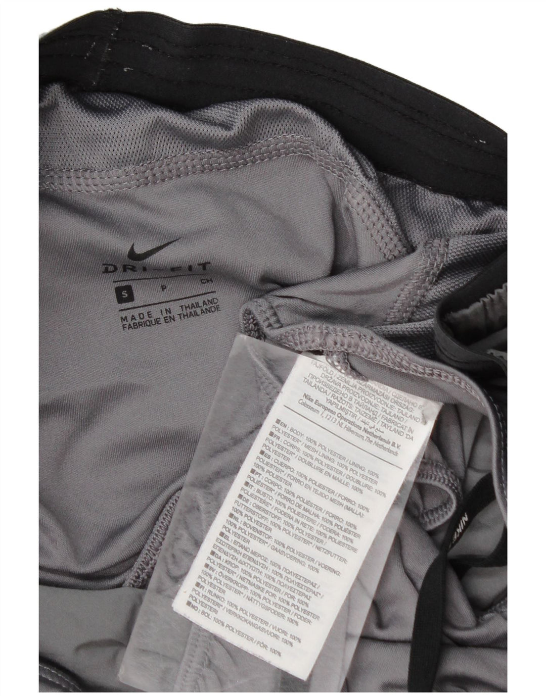 Pantaloncini sportivi Nike Dri Fit da donna UK 10 piccoli poliestere grigio