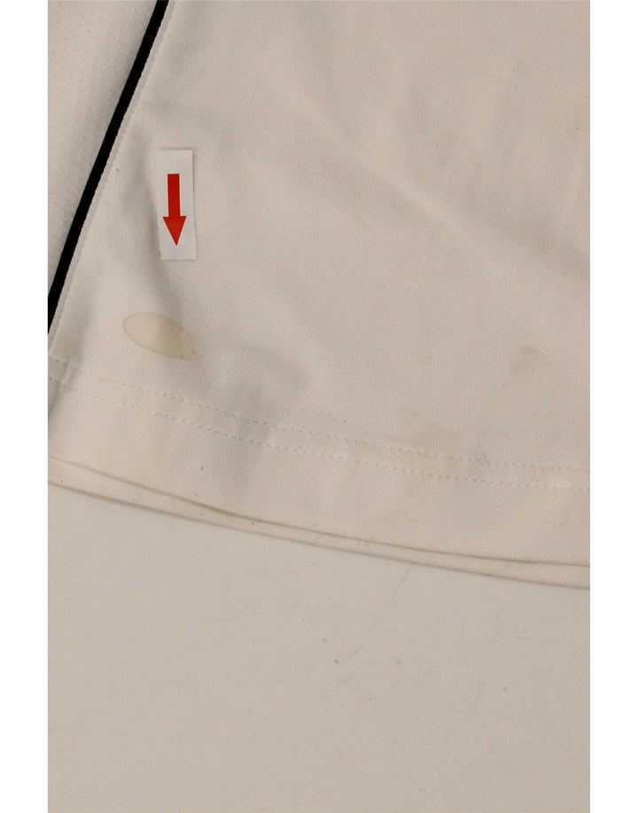 Polo Adidas da donna UK 12 Medium White Colourblock in poliestere