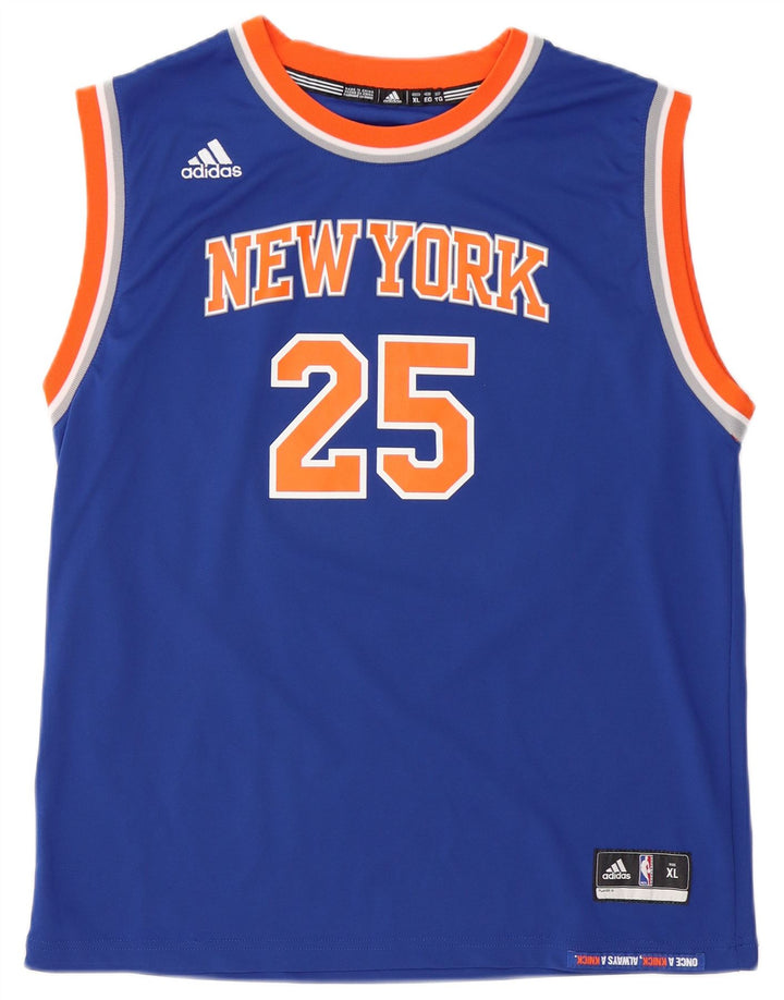 Canotta grafica da uomo ADIDAS New York Knicks XL poliestere blu