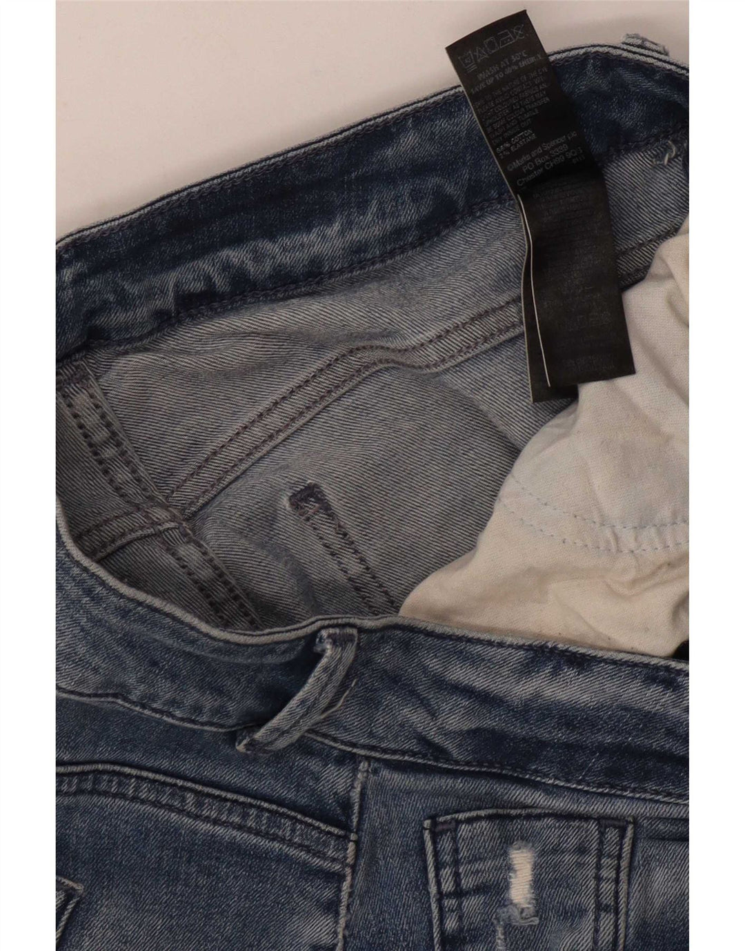 Jeans slim Girlfriend da donna Marks & Spencer UK 10 piccoli W30 L31 blu