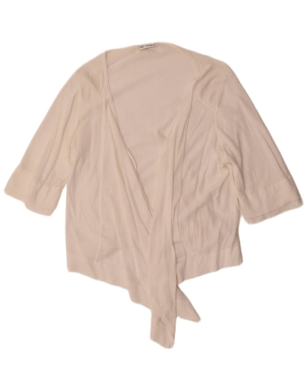 Top cardigan manica 3/4 Autograph da donna Marks & Spencer UK 20 2XL Bianco