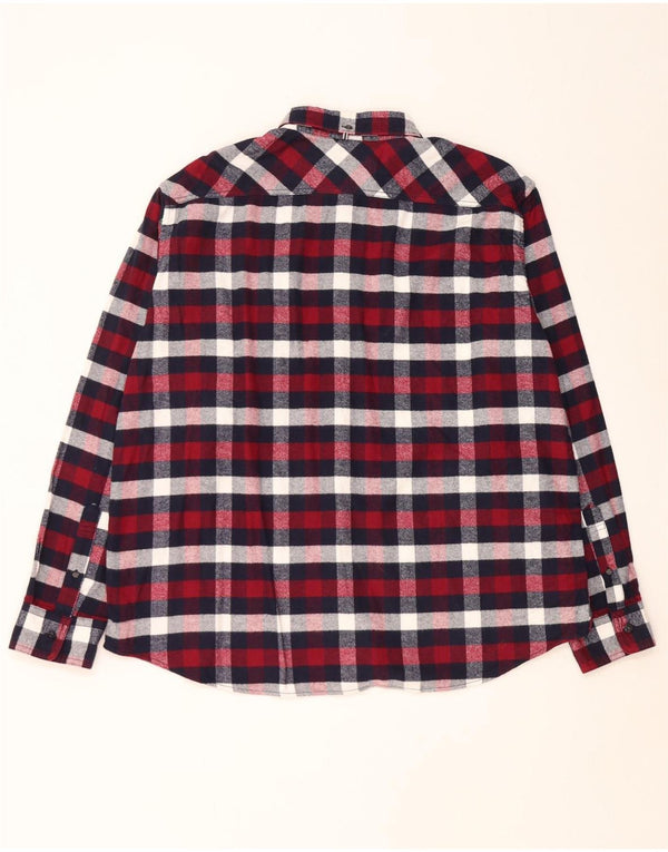 Camicia in flanella vestibilità regolare da uomo Marks & Spencer Blue Harbour 2XL a quadri rossi