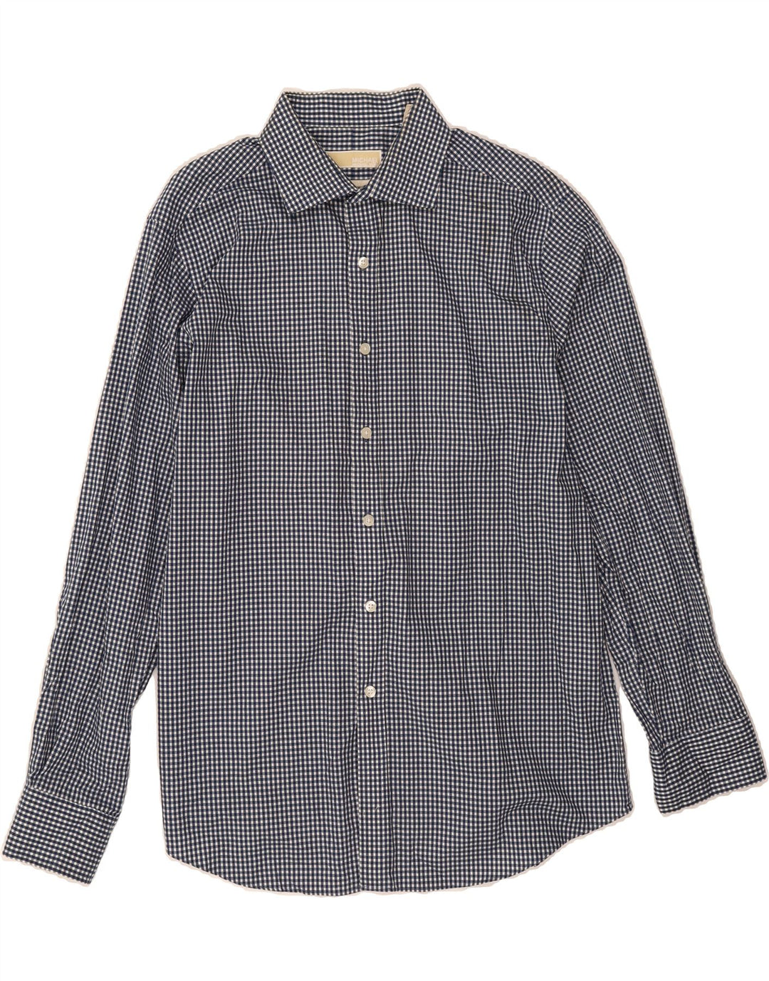 MICHAEL KORS Mens Shirt Size 17 XL Navy Blue Gingham Cotton Vintage Michael Kors and Second-Hand Michael Kors from Messina Hembry 