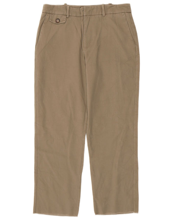 Pantaloni chino dritti da donna Zara medi W28 L27 cotone beige