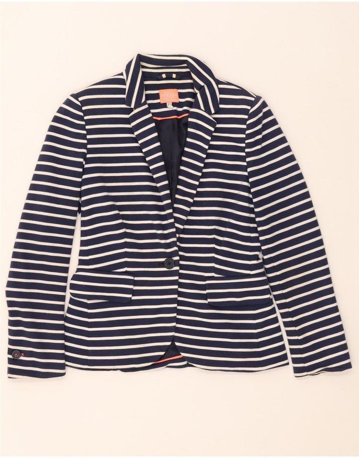 Giacca blazer da donna a 1 bottone Joules UK 6 XS poliestere a righe blu navy