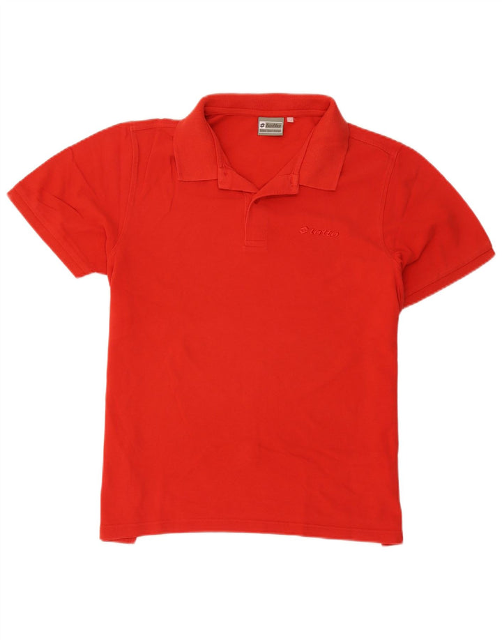 Polo da uomo Lotto in cotone rosso medio