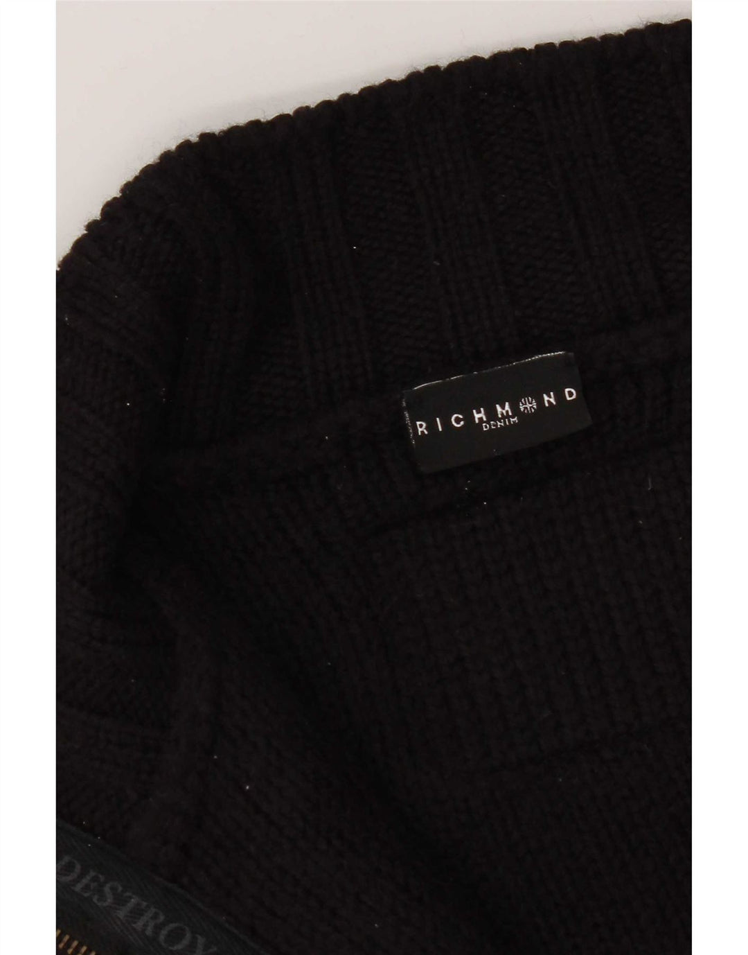 Maglione cardigan da donna Richmond UK 20 2XL Lana nera