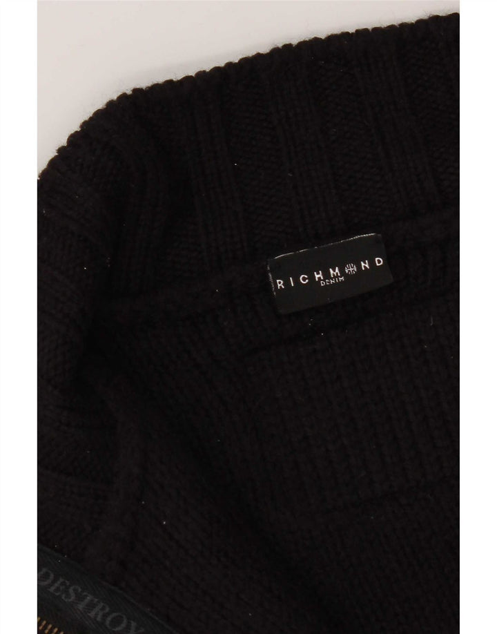 Maglione cardigan da donna Richmond UK 20 2XL Lana nera