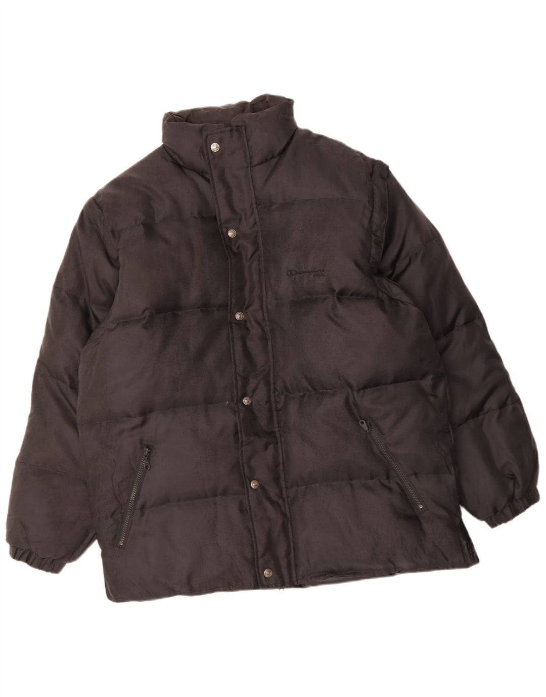 CHAMPION Mens Loose Fit Padded Jacket UK 40 Large Black Polyamide