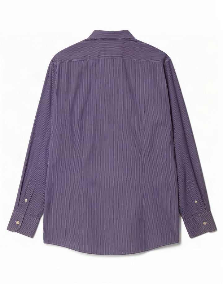 Camicia Benetton Uomo Gessato Blu Medio