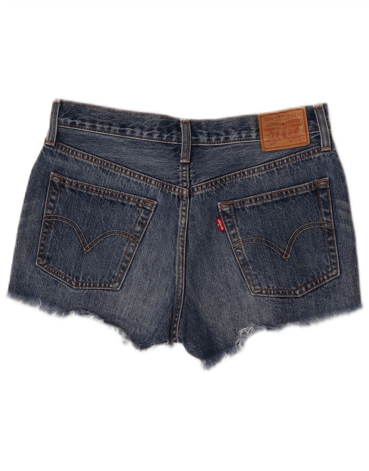 Pantaloncini di jeans Levi's 501 da donna W28 cotone blu medio