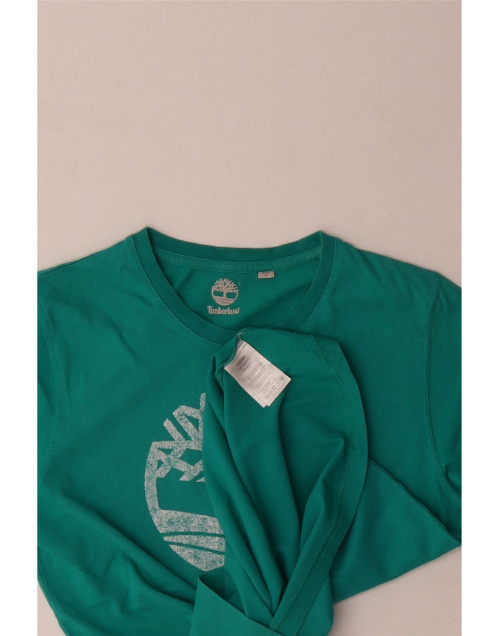 TIMBERLAND T-shirt grafica da uomo Top in cotone blu medio