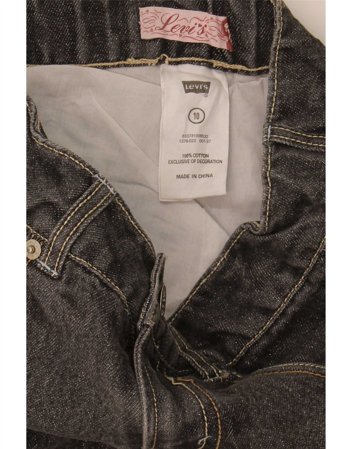 Pantaloncini di jeans per ragazze Levi's 9-10 anni W24 Cotone grigio
