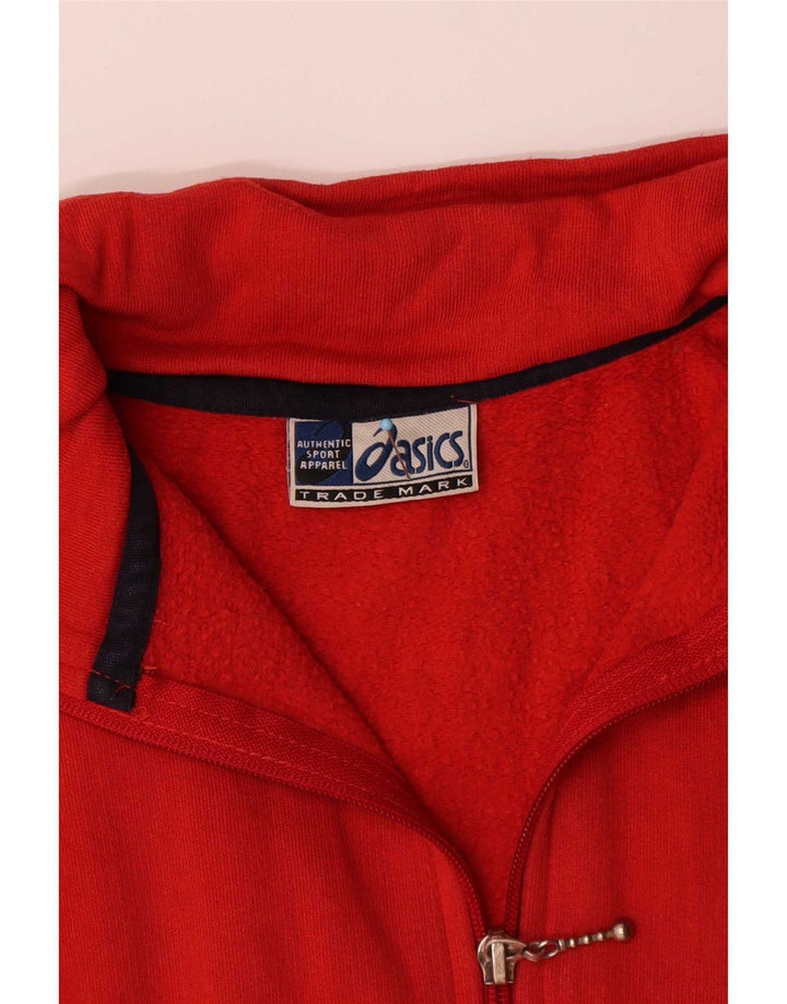 Giacca da tuta da ragazzo Asics 11-12 anni in cotone rosso