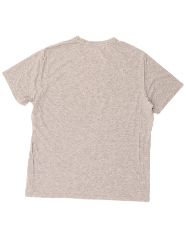 DKNY Mens Graphic T-Shirt Top Large Grey Cotton