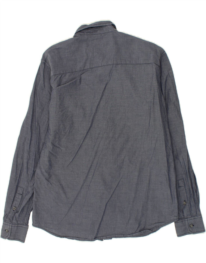 WRANGLER Mens Regular Fit Shirt Medium Navy Blue Cotton Vintage Wrangler and Second-Hand Wrangler from Messina Hembry 