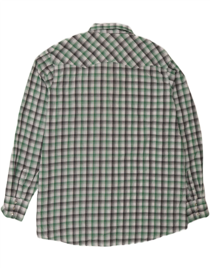 Camicia alta da uomo Wrangler 2XL cotone a quadri verde