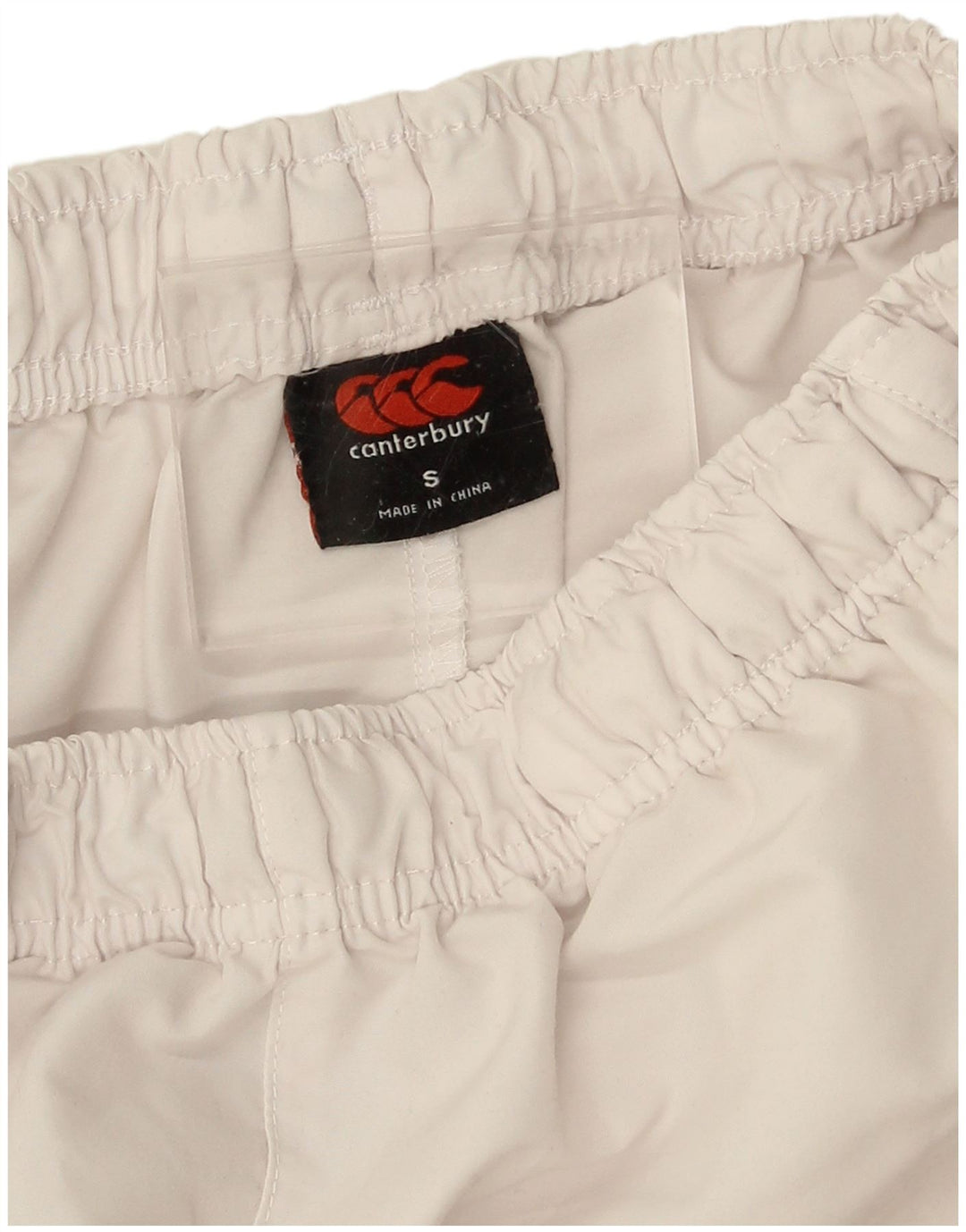 Pantaloncini sportivi grafici da uomo Canterbury piccoli in poliestere bianco