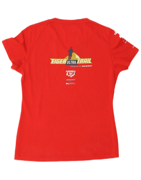 Maglietta grafica da donna Mammut Top UK 14 Medium Rossa