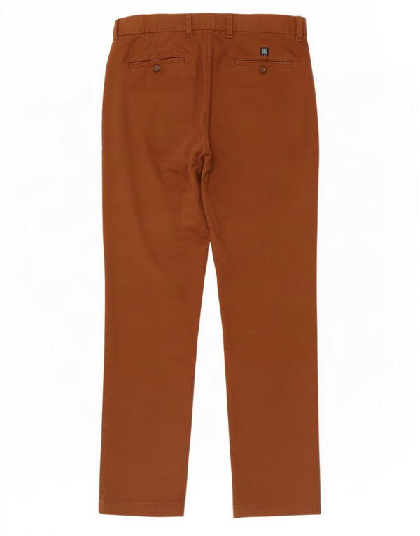 Marks & Spencer Mens Tapered Chino Trousers W32 L33 Brown Cotton