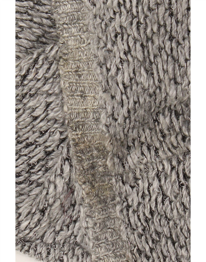 Maglione maglione girocollo da donna Whistles UK 16 Grande poliestere screziato grigio