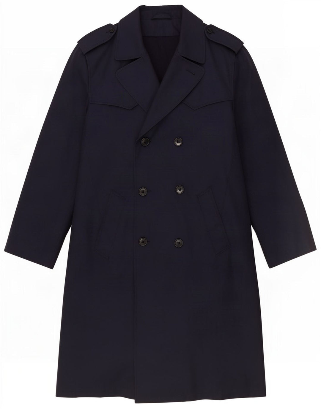 Trench vintage da uomo UK 38 medio blu navy
