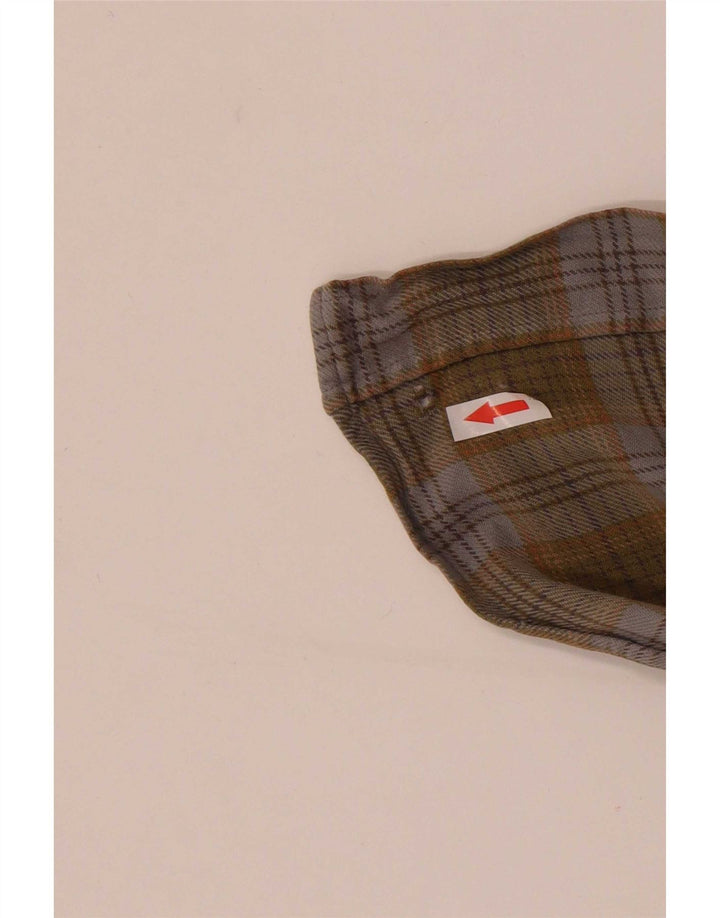 Camicia di flanella da uomo Barbour, cotone a quadri kaki di grandi dimensioni