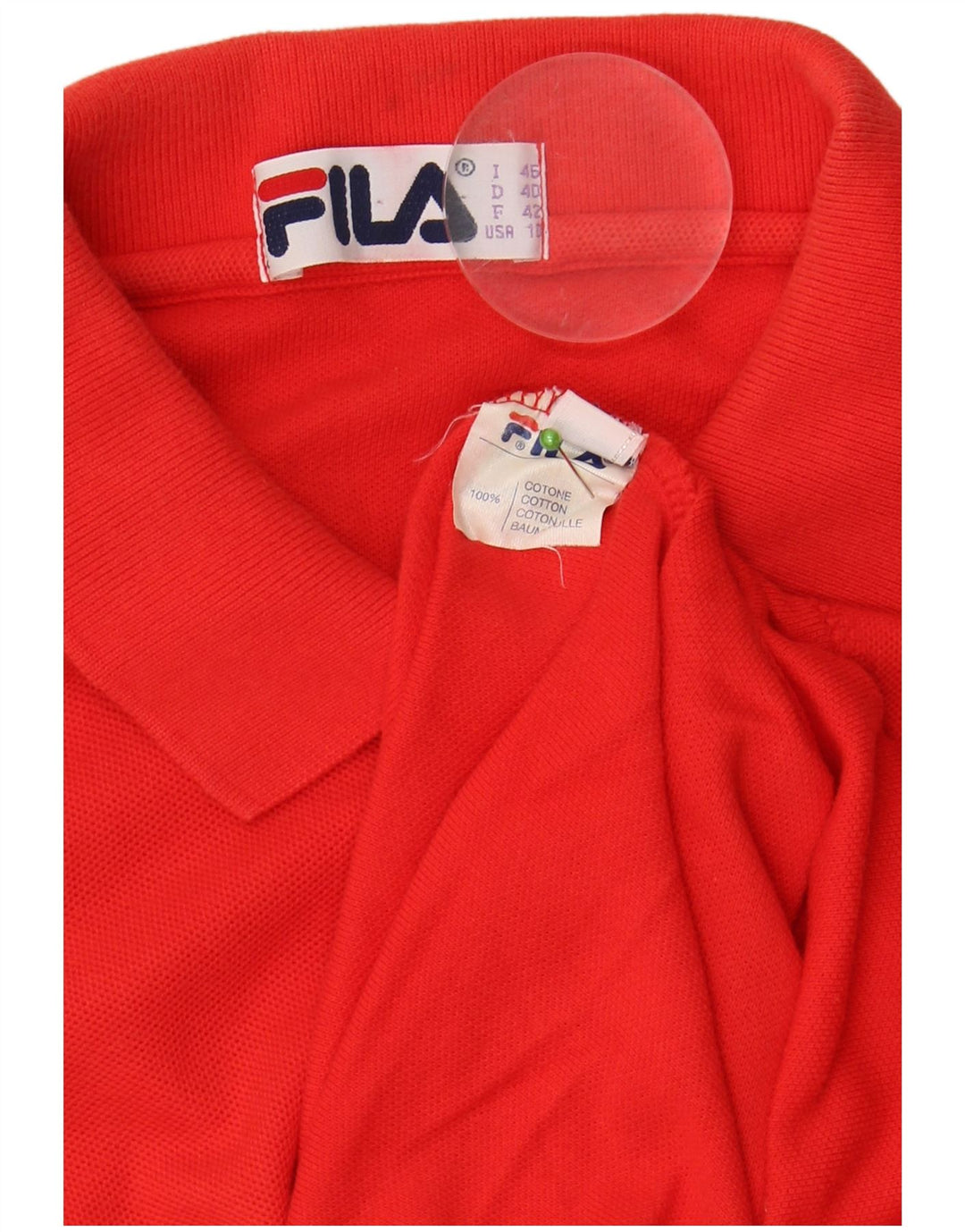 Polo Smanicata Donna FILA IT 46 Large Rossa in Cotone