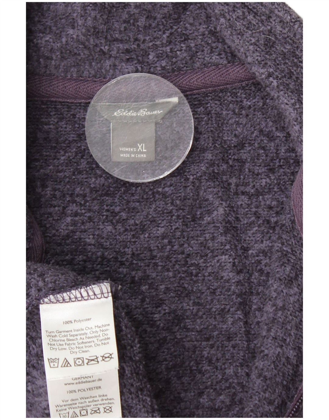 EDDIE BAUER Giacca da tuta da donna UK 18 XL Poliestere blu navy