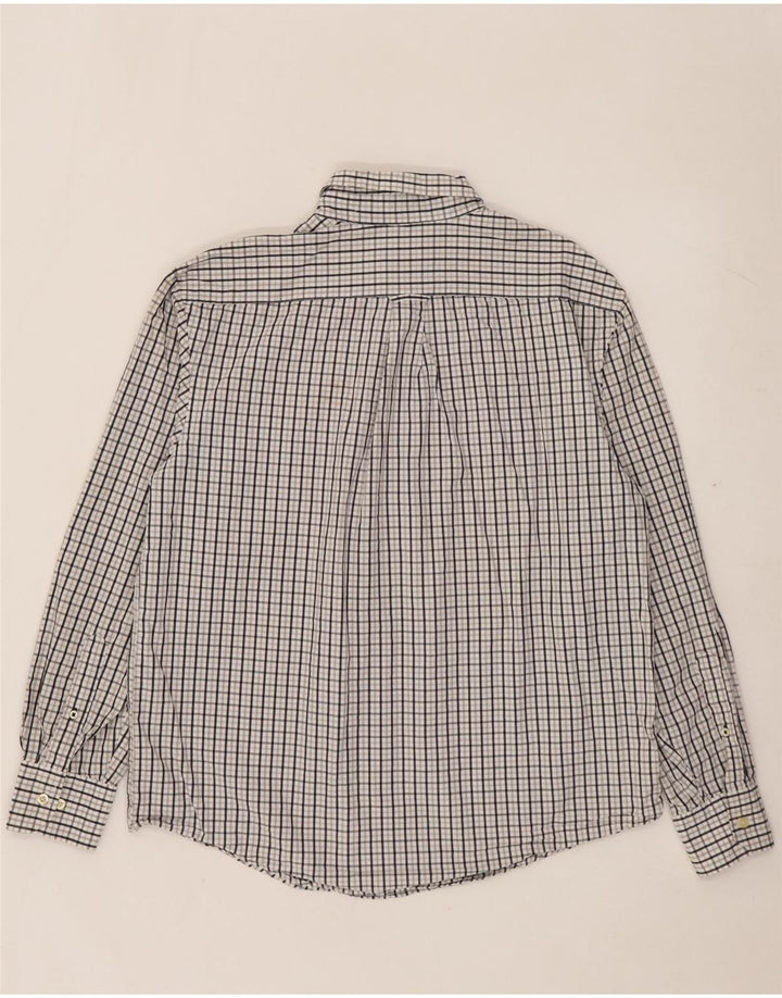 Camicia da uomo Izod in cotone a quadri bianchi grandi