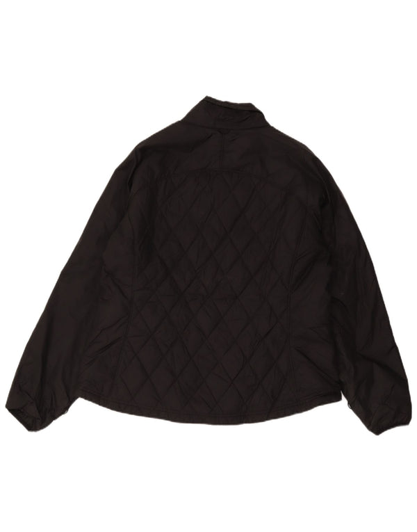 Giacca trapuntata da donna Eddie Bauer UK 18 XL nylon nero