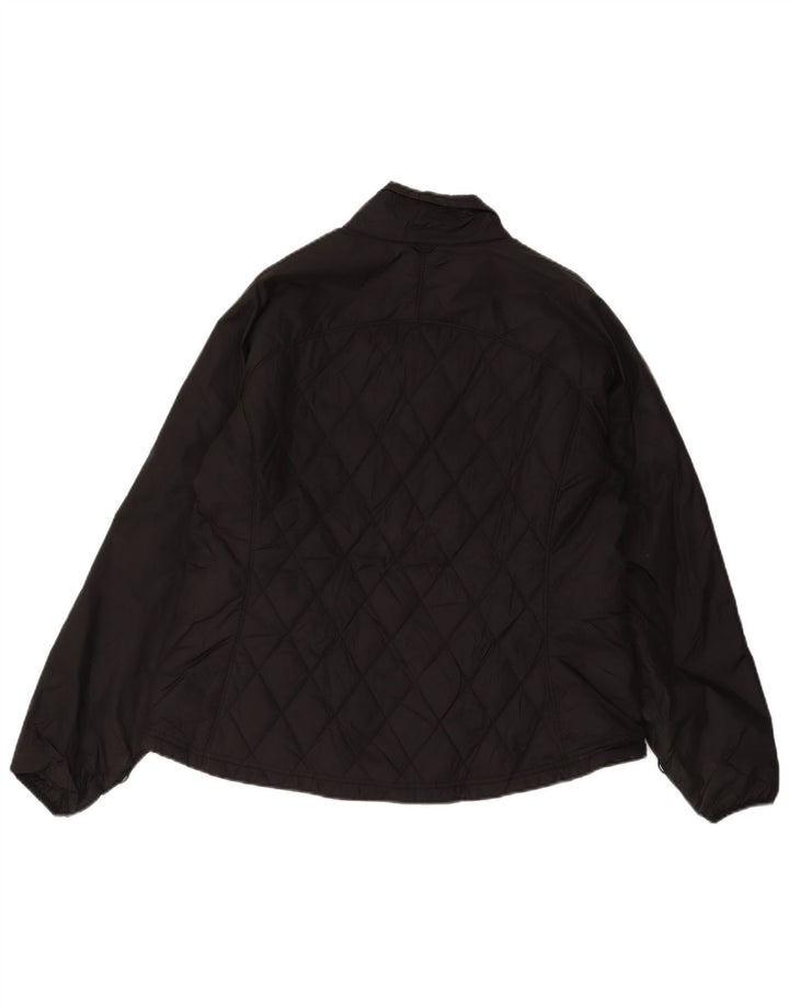 Giacca trapuntata da donna Eddie Bauer UK 18 XL nylon nero