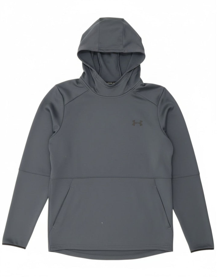 Felpa con cappuccio da uomo Under Armour piccola in poliestere grigio