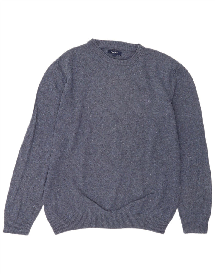 Gant Maglione da uomo girocollo maglione grande lana screziata blu