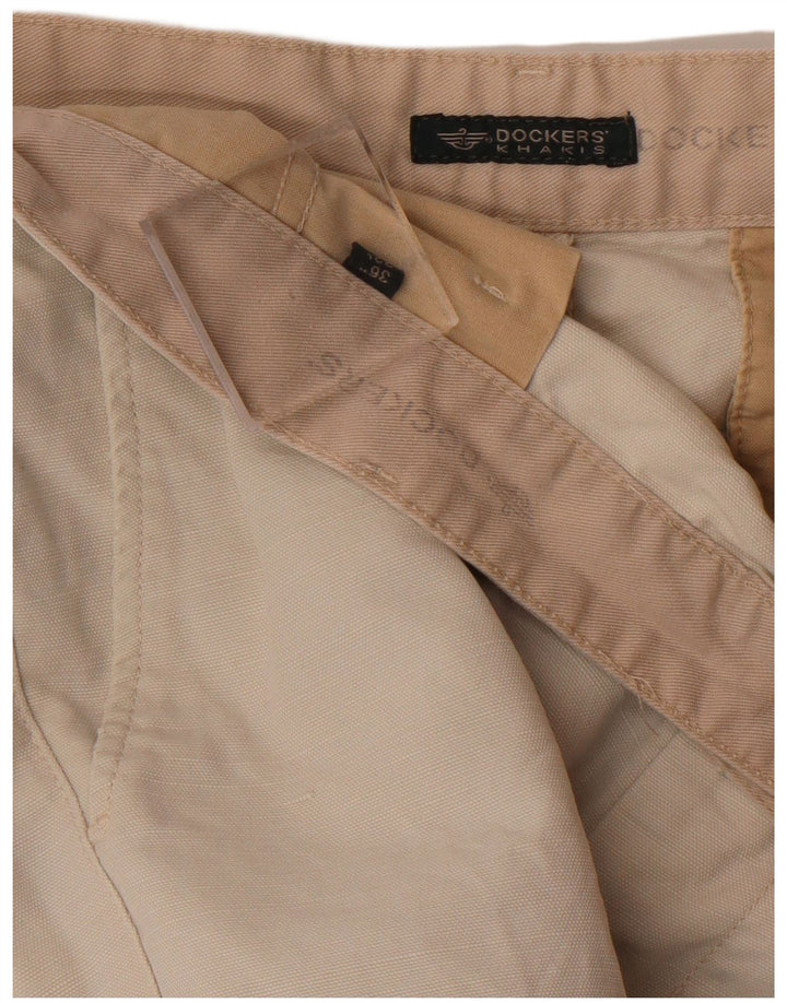 DOCKERS Mens Khakis Straight Chino Trousers W36 L29 Beige