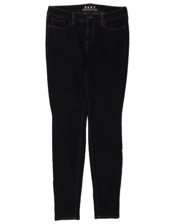 Jeans skinny Dkny Delancey a vita media da donna W27 L29 cotone blu navy