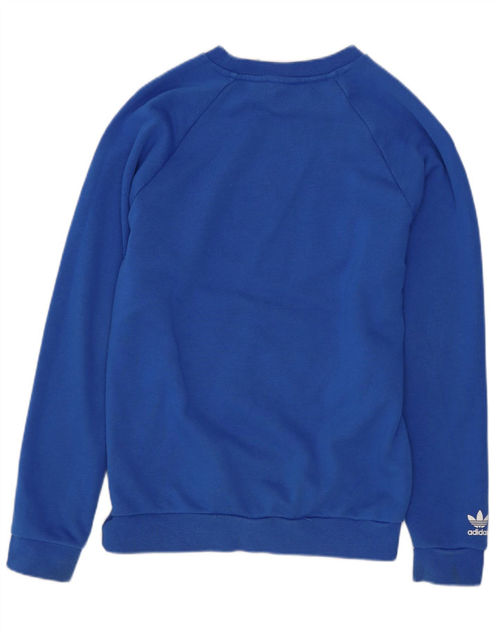 Felpa grafica Adidas da ragazzo 11-12 anni Crosta blu