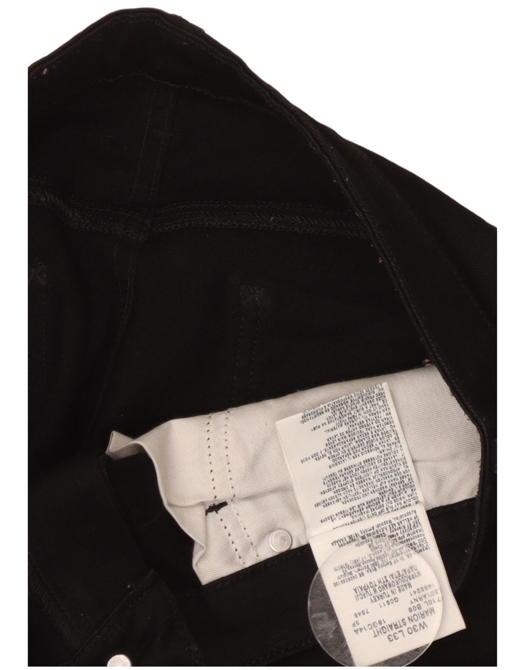 LEE Womens Marion Straight Jeans W30 L33 Black Cotton