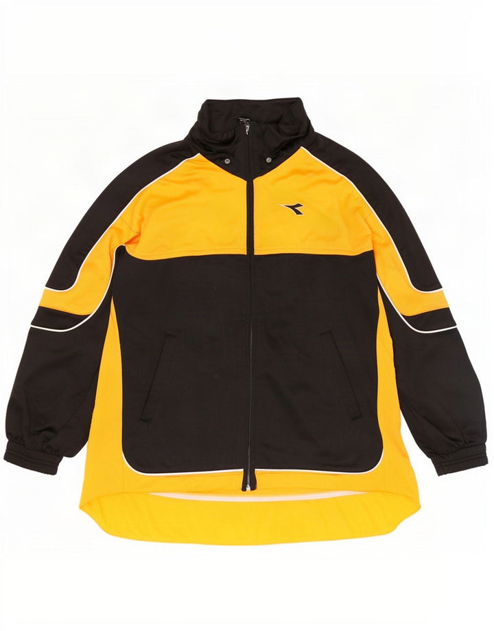Giacca da tuta da uomo Diadora UK 38 Medium Nero Colourblock Poliestere