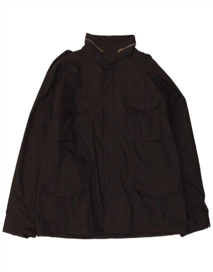 Giacca utilitaria vintage da uomo UK 44 2XL poliestere nero