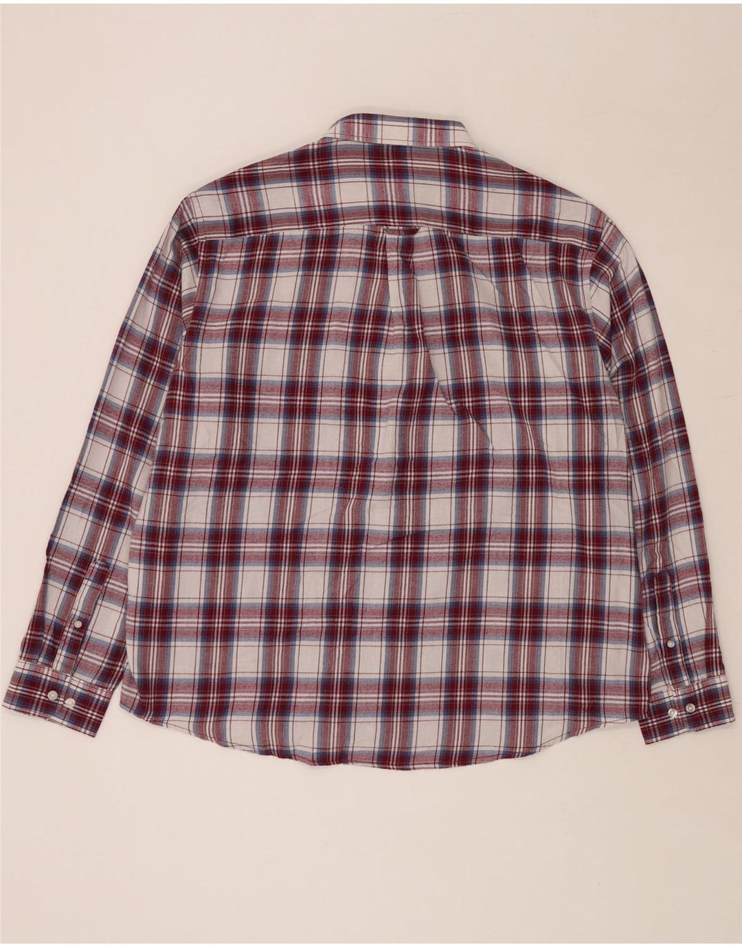JAMES PRINGLE Camicia da uomo in flanella 2XL Poliestere a quadri bordeaux